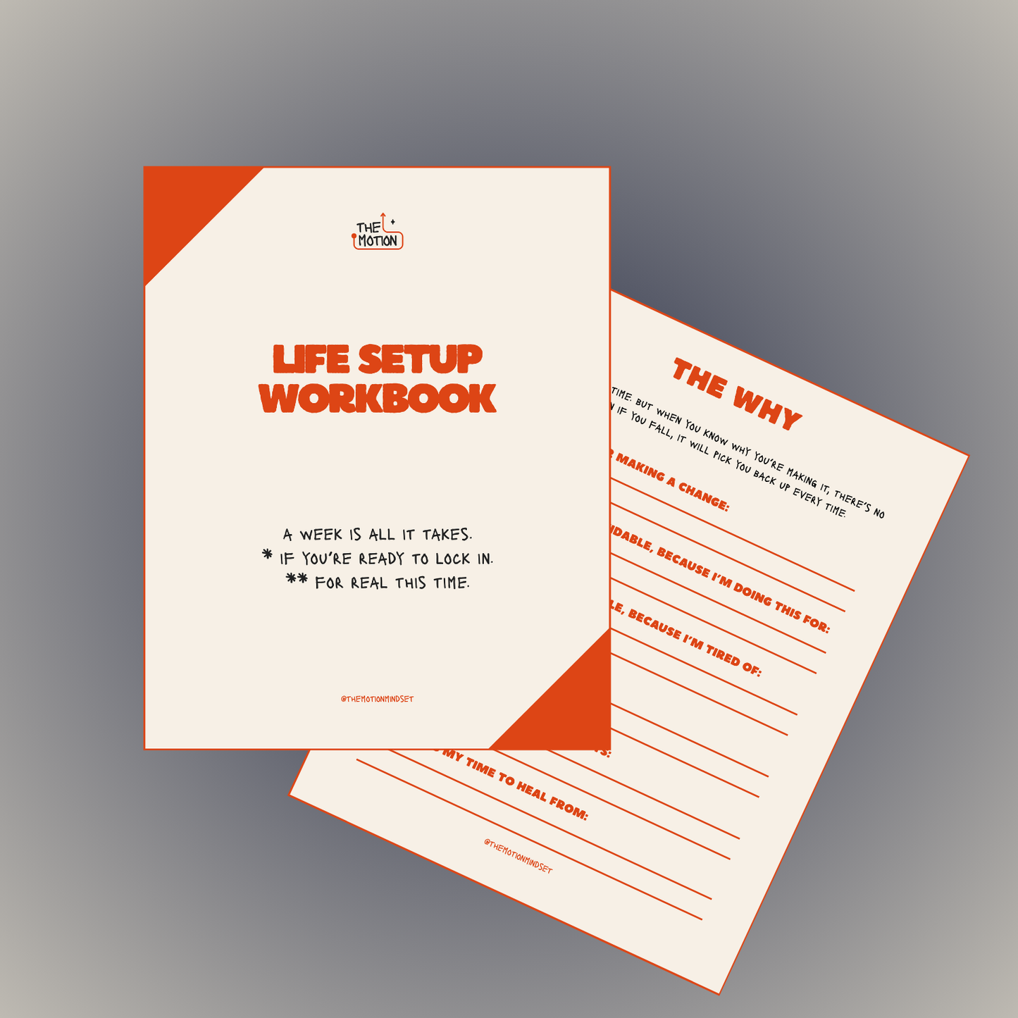 LIFE SETUP WORKBOOK