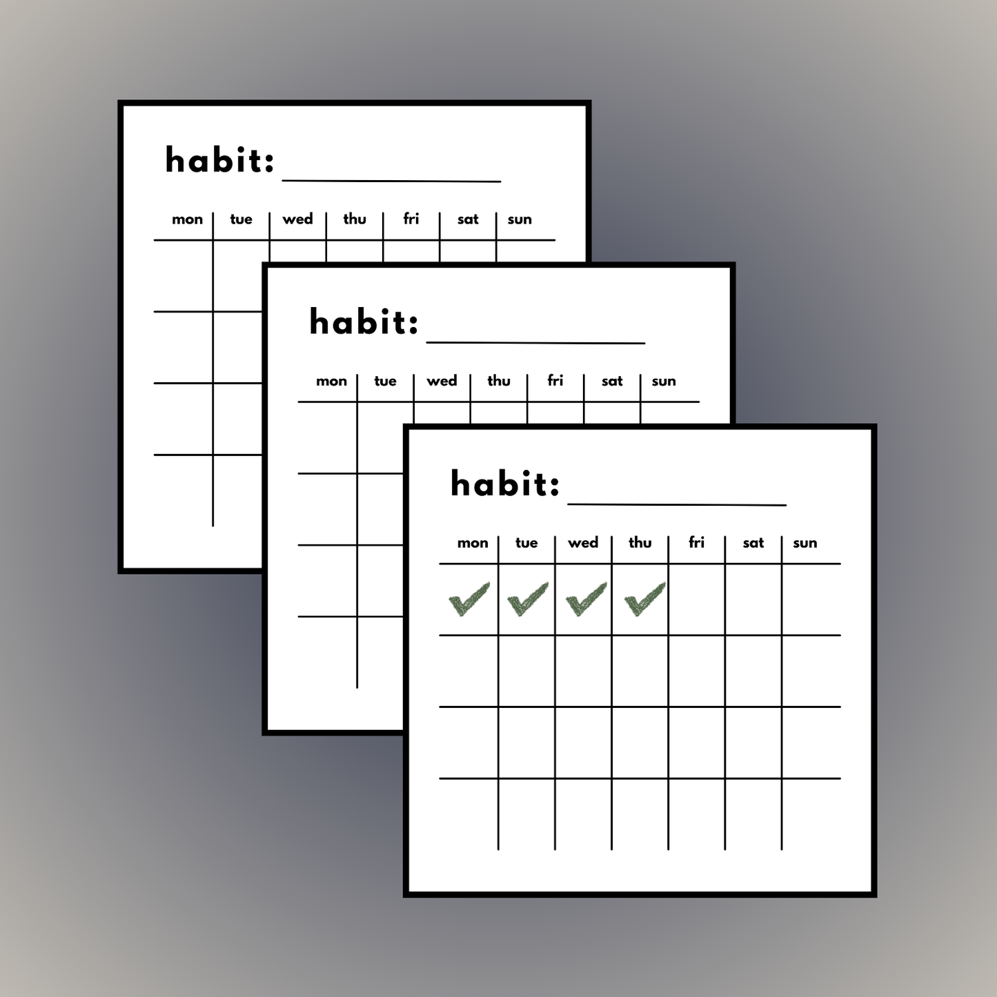 habit tracker note pad